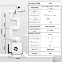 HT Yahboom 7 Axis Robotic Arm AI Vision ROS Robot Kompatibel Dengan Jetson Nano Orin NX Pemrograman Sumber Terbuka