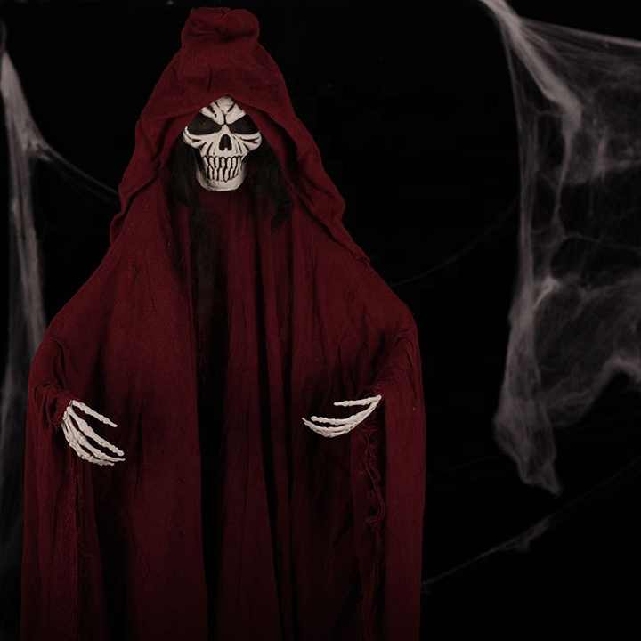 Halloween Outdoor Decorations Animated Hanging Skeleton Ghosts with LED ...