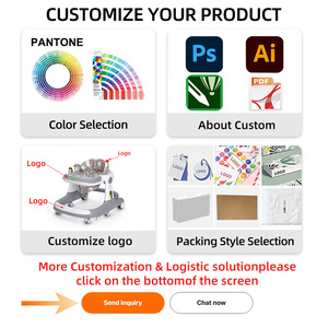 Baby Product Speelgoed Opvouwbare Baby Rollator Sit-To-Stand Leren Rollator Kids Push Baby Walker 3 In 1 Met Wielen En Stoel - Product Image 3