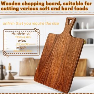 <span class=keywords><strong>Planche</strong></span> à découper en bois rectangulaire avec poignée, <span class=keywords><strong>planche</strong></span> à découper <span class=keywords><strong>pour</strong></span> la viande et les légumes, cadeau de cérémonie d'ouverture <span class=keywords><strong>pour</strong></span> la maison - Product Image 2