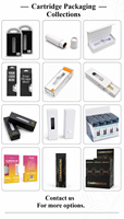 Boîte cadeau magnétique à rabat en matériaux recyclés de haute qualité, emballage vide jetable pour cartouches, gaufrage, 1g 1ml 2g, taille personnalisée, vente en gros