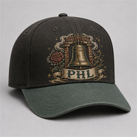 Cappellino da Baseball Personalizzato con Stampa Old English, 5 Pannelli, Visiera Curva, Stile Dad Hat, Streetwear West Coast, Vendita all'Ingrosso, MOQ Basso