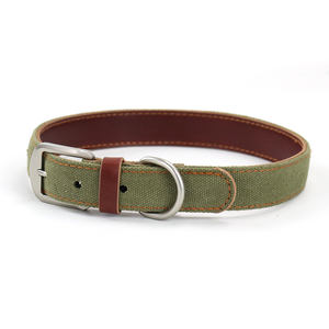 Nouveau produit pour animaux <span class=keywords><strong>de</strong></span> compagnie en gros stocké confortable collier pour animaux <span class=keywords><strong>de</strong></span> compagnie en toile collier <span class=keywords><strong>de</strong></span> chien en cuir fait main <span class=keywords><strong>de</strong></span> luxe - Product Image 4