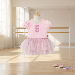 Vestido de Ballet con Cintas de Arcoíris para Niñas OZKIZ, Moda Infantil Coreana para Todas las Temporadas, de 2 a 7 Años, Venta al Por Mayor - Product Image 3