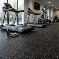 Dalles de sol emboîtables en caoutchouc souple EPDM antidérapantes pour aires de jeux intérieures et extérieures, tapis de sol pour salle de sport avec absorption des chocs et imperméables