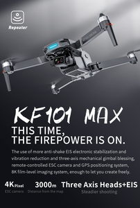 HOSHI KF101 MAX Drone 3000mAh 3KM GPS <strong>3</strong>-<strong>axis</strong> Gimbal 4K Optical Flow Dual Camera 5G Transmission EIS <strong>Stabilizer</strong> Rc <strong>Quadcopter</strong> - Product Image 2