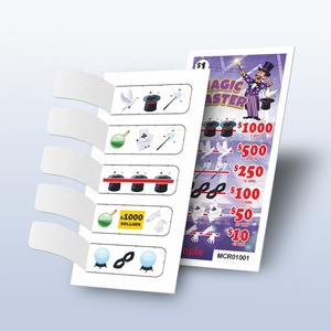 Popular and Affordable Custom Offset-printed Pull Tab Five Windows Easy Peel off Lottery Tickets for Sale - Product Image 1