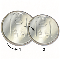 Couvercles en aluminium à ouverture facile pour poudre sèche, diamètres 62.5mm, 65.3mm, 72.9mm, 83.3mm, 105.1mm, avec anneau de traction, qualité alimentaire, vente en gros, pour boîtes de lait en poudre