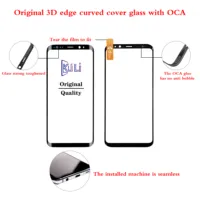 Kuli Fabriek Originele Touch Rand Curve Glas Con Lens Gebogen Cover Met Oca Front Screen Vervanging Voor Samsung S8 Plus s8 +