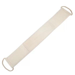 Éponge de bain et de <span class=keywords><strong>douche</strong></span> en ramie de chanvre naturel unisexe Conception simple de ceinture longue pour le massage de la sangle arrière Spa Nettoyage de la santé de la peau - Product Image 5