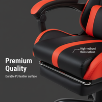 Chaise de jeu PC ergonomique en PVC, design pliable de haute qualité, système de soutien lombaire, pour jeux et loisirs