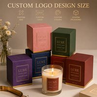 Boîtes à bougies colorées d'impression de luxe emballage en papier pliable conception d'estampage de cadeau stratification mate gaufrage Type de boîte dossiers