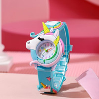 Montre-bracelet pour enfants avec motifs cœur, licorne et Saturne, montre tendance pour enfants, cadeau idéal pour les fêtes et les anniversaires pour garçons et filles