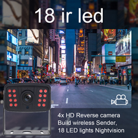 Moniteur de caméra de recul 24 V pour camion, semi-remorque, bus, voiture, écran TFT couleur LCD 9 pouces Full HD 1080P AHD rabattable