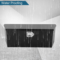 35 "X12" X12 "Negro Heavy Duty Acero Metal Pick up Almacenamiento Organizador Remolque Lengua Camión Caja de herramientas