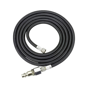 Tuyau d'aérographe noir tressé de 1,8 mètre avec connecteur de 1/8 pouce, prise rapide américaine pour compresseur d'aérographe - Product Image 1