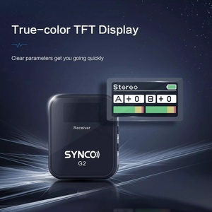 ระบบไมโครโฟนไร้สาย <span class=keywords><strong>SYNCO</strong></span> G2A2 Lavalier 2.4G แบบคู่ พร้อมตัวรับสัญญาณ 1 ตัว ไมโครโฟนแบบหนีบปกเสื้อ 2TX 1RX - Product Image 4