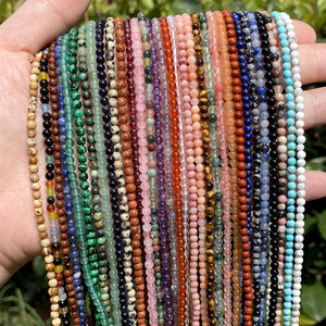 2Mm 3Mm 4Mm Natuursteen Kralen Agates Tijgeroog Malachiet Turquoises Amazoniet Ronde Kralen Voor Sieraden Maken Diy Armband 15'' - Product Image 1