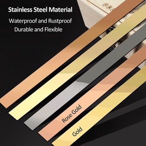 Autocollant de bordure de moulure murale, bandes décoratives en acier inoxydable auto-adhésives pour chambre à coucher et cadre de salon - Product Image 3