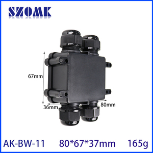 Commutateur 4 voies Boîtier électronique Boîte de jonction en plastique PC IP68 Fil coaxial Étanche Boîte de jonction de câble Boîtier de connexion - Product Image 4