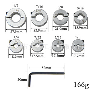 Li Pu 8pc Imperial Positioning Ring Open Type Shaft Sleeve Locking Ring Aluminum 1/4 3/8 7/32 3/16 5/16 - Product Image 3
