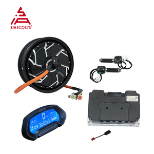 Kit de conversion de moteur de moyeu QS Motor 12*3.5 pouces 5000W V4 72V ND72680 avec contrôleur et compteur de vitesse numérique LCD pour moto de course - Product Image 2