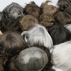 HZ004 parrucchino <span class=keywords><strong>uomo</strong></span> in pizzo e in PU Base Toupee India capelli umani parrucca per <span class=keywords><strong>uomo</strong></span> prezzo all'ingrosso pronto per la spedizione di pelle sottile di destra Design - Product Image 6