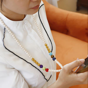 Cordón para Teléfono Móvil con Cuentas de Madera y Cuarzo, Estilo Vintage, con Hilo Largo, para Regalo de Boda - Product Image 4