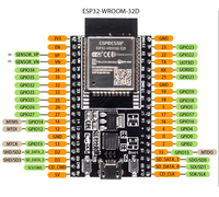 Papan Pengembangan ESP32 DevKitC Dilengkapi dengan Modul ESP32 DevKitC WROOM-32D WROOM-32U