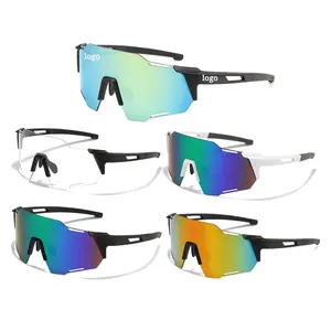 Nouveau Design sans monture grande taille en plein air vélo cyclisme lunettes de soleil coupe-vent course 2024 Sport lunettes de soleil hommes femmes