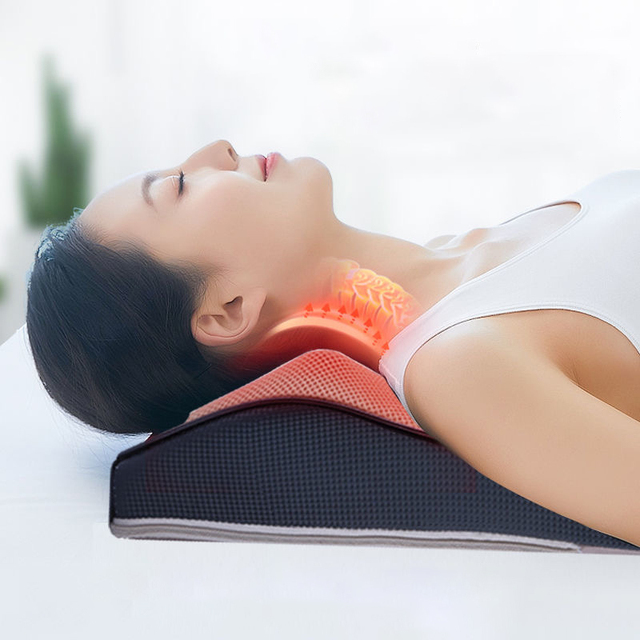 Masajeador De Pies Home Electric Neck Massage Machine Pillow Back Neck Shoulder Shiatsu Massager with Heated for Car Cushion