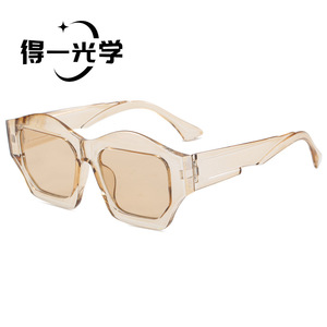 Polygonal Irregular <b>Sunglasses</b> Black PC Frame UV400 Protection Unisex Street Style - Product Image 3