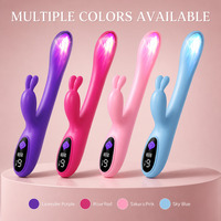Vibrateur lapin en vente chaude avec écran LCD, masturbation féminine, point G, massage du clitoris, machine à vibrer vaginale, jouet sexuel pour femmes