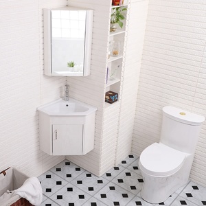 New Design <strong>Wall</strong> Mounted <strong>White</strong> Corner Pvc <strong>Bathroom</strong> Wash Basin <strong>Cabinet</strong> - Product Image 2