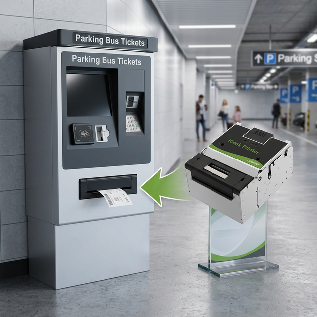 KP-801 Thermal Ticketing Machine Booth Printing RS232 USB OEM Integration for Parking Bus Tickets