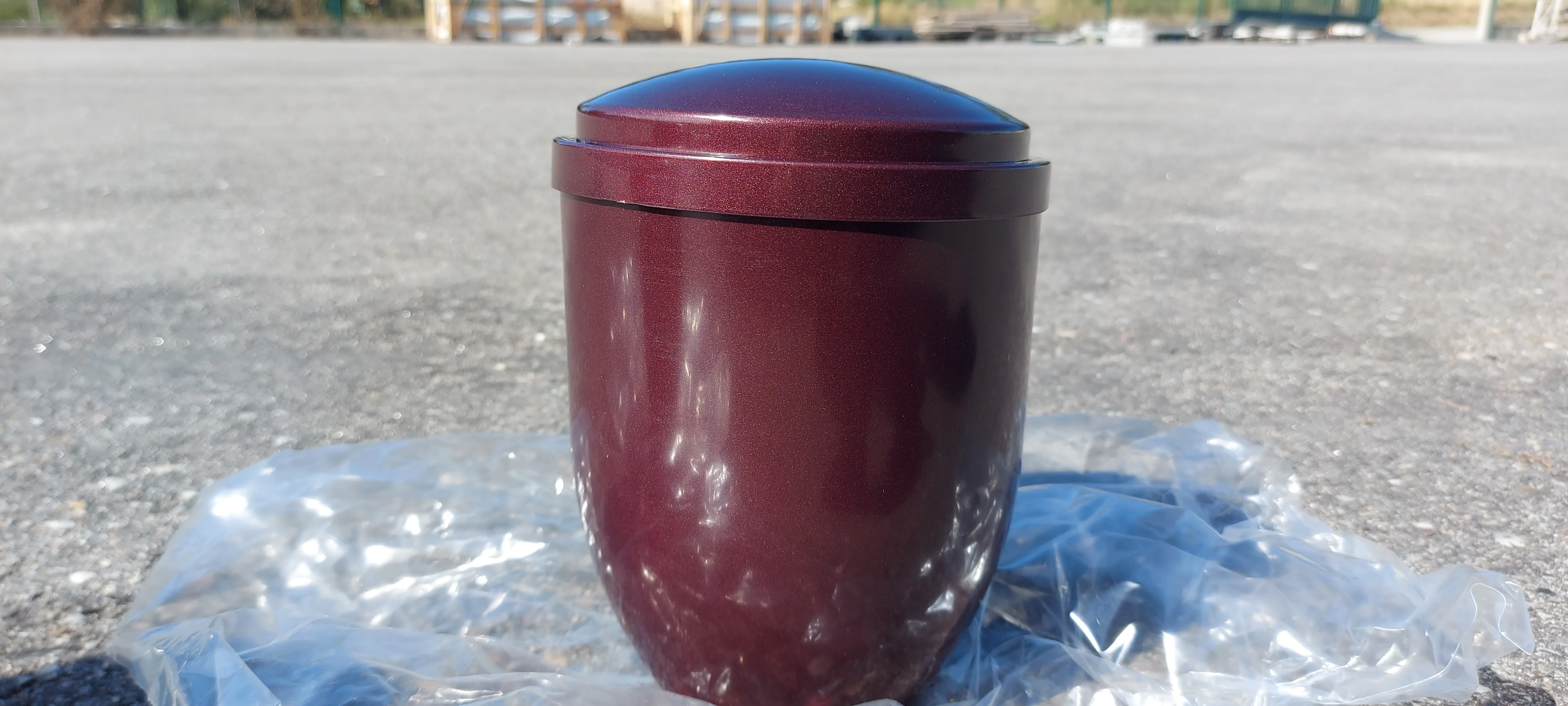 Bordeaux Color Funeral Ash Urn For Cremation in 3.3L and ABS plastic
