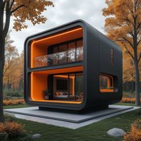 Vente directe du fabricant, nouvelle conception de maison en bois avec structure métallique galvanisée, maison triangulaire, hôtel de type homestay