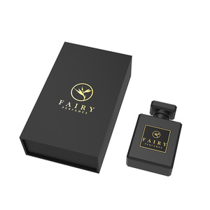 Fábrica Barato 30ml 50ml 100ml Frasco De Perfume Plus Box, Perfume Dos Homens De Garrafa Preta De Luxo, Frasco De Perfume Preto