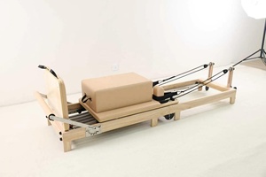 Reformer de Pilates pliable en bois d'érable avec ressorts importés, lit professionnel en cuir EVA pour la maison et le studio, équipement de fitness - Product Image 5