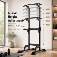 FLOWA Tour de musculation compacte en acier au carbone avec base large et stable, station de barre de traction pour entraînement à domicile en appartement