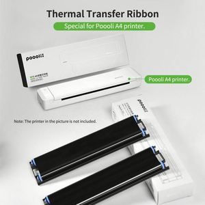 Cartouches de ruban de transfert thermique 210 mm, 2 rouleaux pour imprimante mobile Poooli A4 avec interface USB+BT4.0 - En stock - Product Image 6