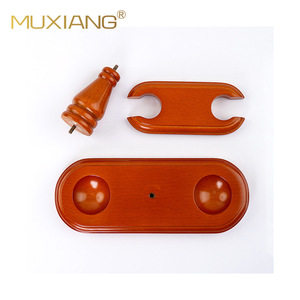 Muxiang Wooden <b>Pipe</b> <b>Stand</b> Dual Seat Vertical Display Rack For Smoking <b>Pipes</b> Durable Solid Wood Base - Product Image 4