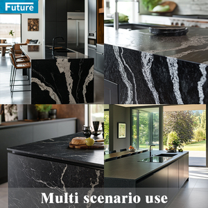 Precio barato Calacatta negro Calcatta cuarzo Artificial piedra de cuarzo 15mm 20mm 30mm espesor encimeras de cuarzo piedra - Product Image 3