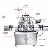 Machine de remplissage électrique automatique à quatre têtes haute vitesse pour bouteilles de boissons en verre de 200 ml (eau, lait, thé et jus)