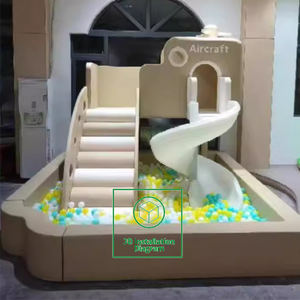 Премиум прочная крытая игровая площадка мягкая игровая площадка набор для детей Коммерческая детская игровая площадка с горкой и бассейном - Product Image 3