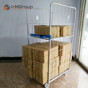2-zijdige verzinkte zachte staal transportwagen, demontabel, opvouwbaar, middelzwaar gebruik, voor magazijnopslag - Product Image 6
