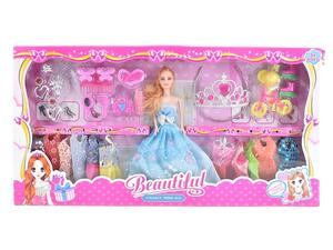 Poupées de mariage pour enfants de style mode, corps solide de 11,5 pouces, avec vêtements suspendus et collier, accessoires miroir sous blister - Product Image 6