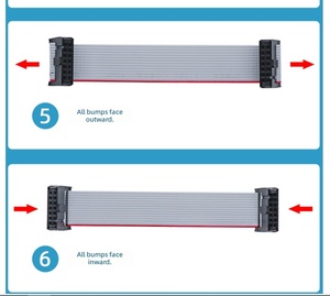Kabel <span class=keywords><strong>Ribbon</strong></span> Datar IDC 2.54mm Pitch PVC 300mm Panjang 16-Core Konduktor Tembaga AWM untuk Modul Eurorack 40-Pin Genetic Audio - Product Image 5