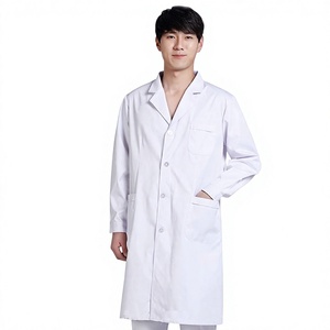 <span class=keywords><strong>Camice</strong></span> da Laboratorio Medico a Maniche Lunghe per <span class=keywords><strong>Uomo</strong></span>, Vestibilità <span class=keywords><strong>Slim</strong></span>, in Tessuto Dobby Poliestere/Cotone, Abbigliamento da Lavoro - Product Image 1