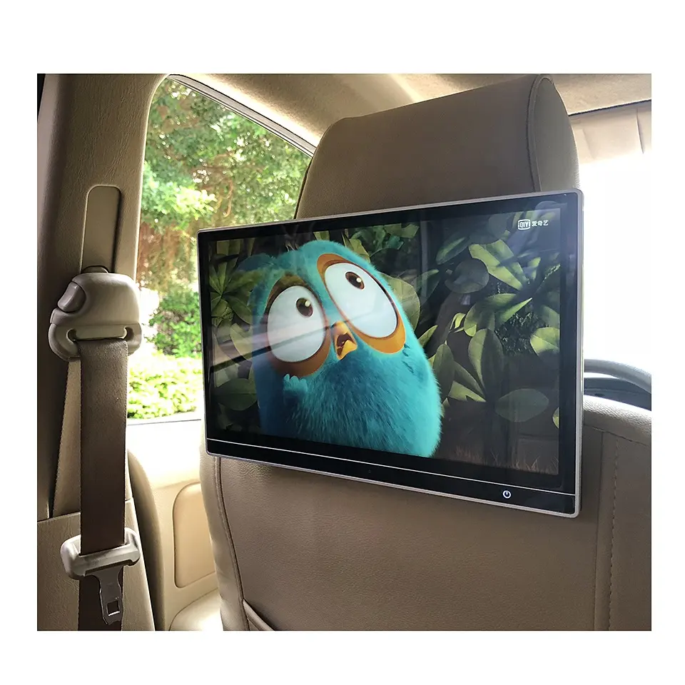 Televisão automotiva com monitor, monitoramento de tela sensível ao toque para jeep grand cherokee wrangler renegade compass patriot, apoio para cabeça